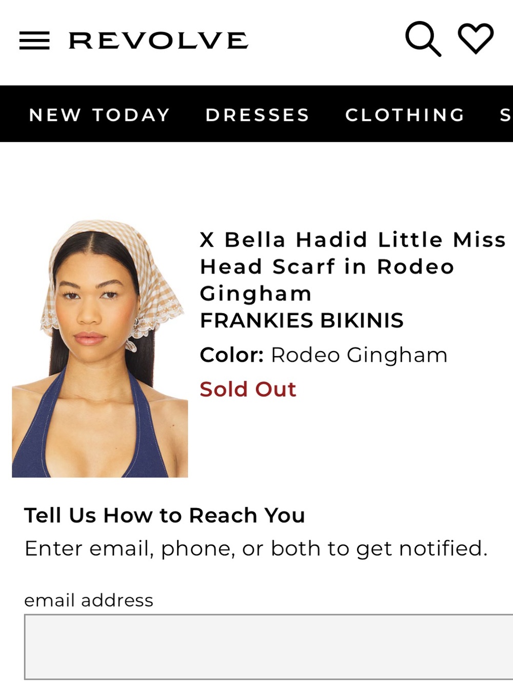 Frankie’s Bikinis x Bella Gingham Dress + Hair Scarf - Picture 5 of 5